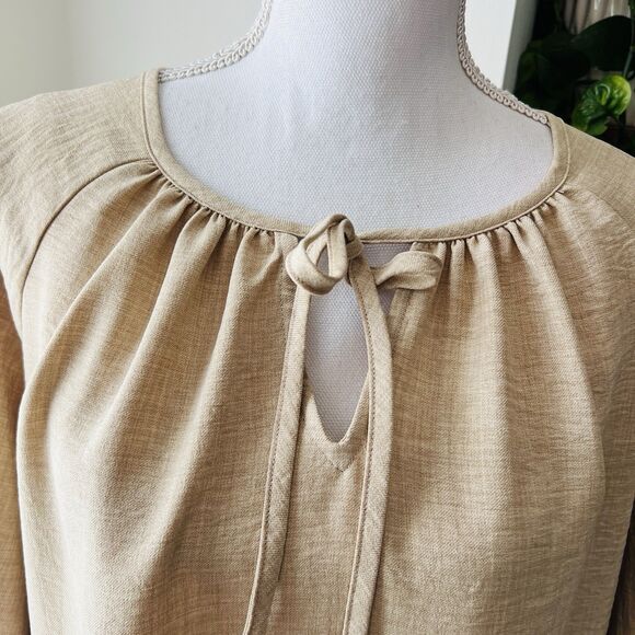 Olivia & Martin Earthy Boho Peasant Top Embroidered Prairie Style Blouse Plus 1X - Picture 2 of 8